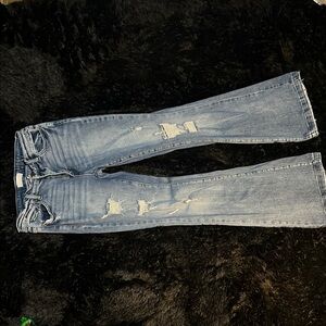 Women's Blue Distressed Jeans